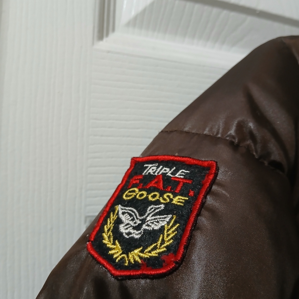 Triple F.A.T. Goose Vintage Goose Down Puffer/Bomber Jacket Size Small for Women - Picture 6 of 13